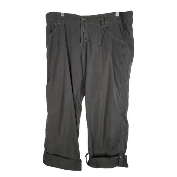 KUHL Pants Womens 14 Regular Green Convertible Hiking Roll Up Capris Pants - Picture 3 of 12